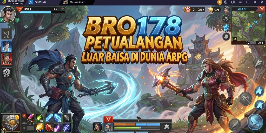 Tampilan seru pertempuran dalam game ARPG BRO178.