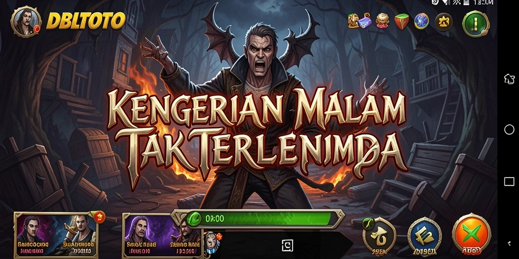 Screenshot menunjukkan suasana menyeramkan dalam gameplay DBLTOTO.