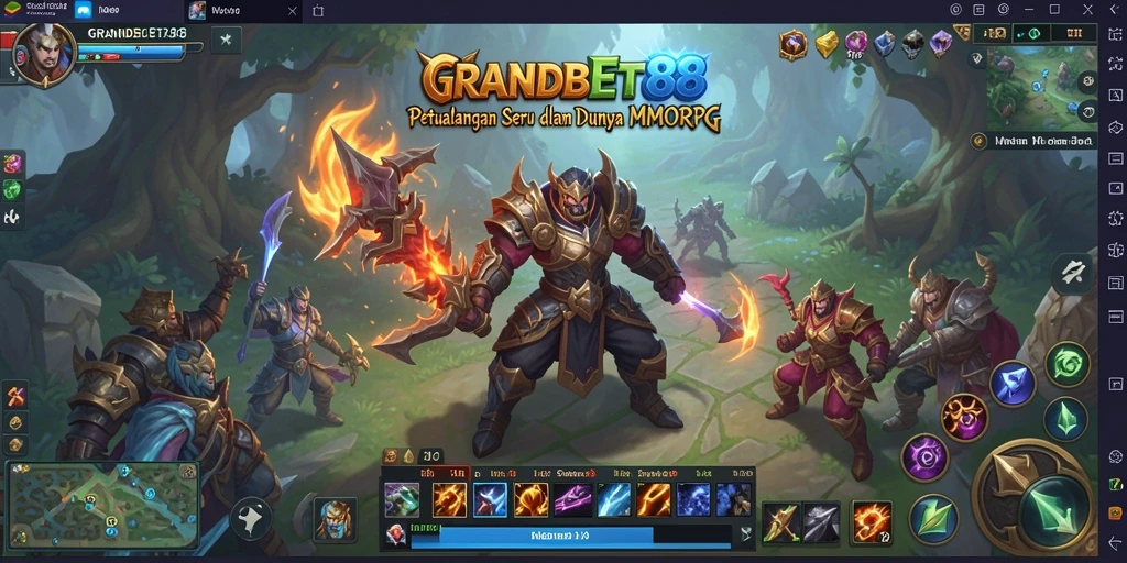 Tangkapan layar gameplay GRANDBET88 menampilkan aksi seru antar pemain.