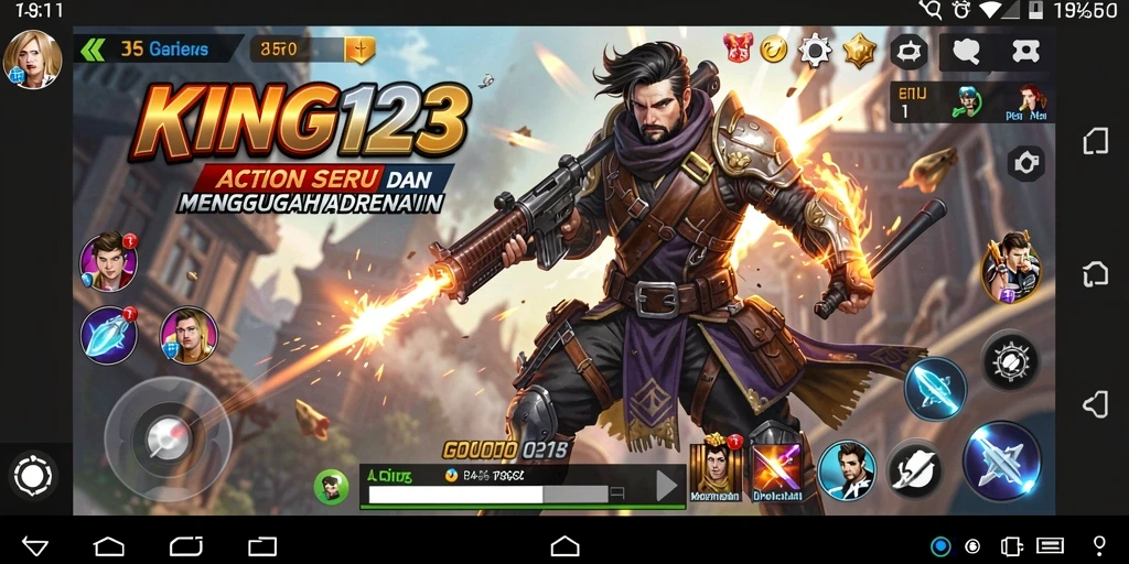 Tampilan gameplay KING123 yang menegangkan dengan aksi seru.