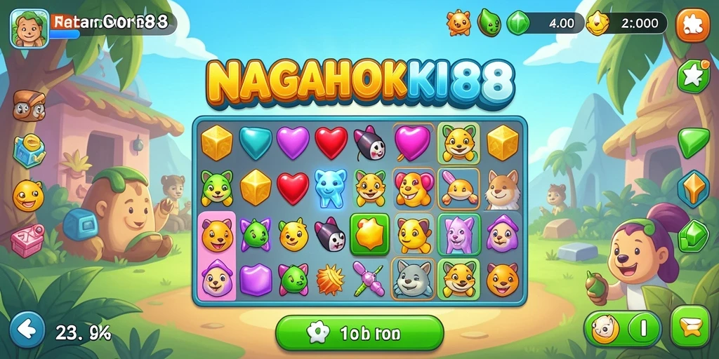 Tampilan gameplay <strong>NAGAHOKI88</strong> yang seru dan penuh warna.