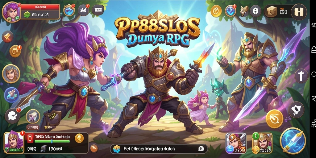Tampak layar gameplay PP88SLOTS dengan pertarungan mendebarkan.