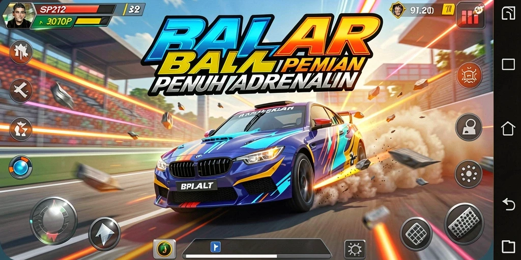Gameplay SP212 yang mengesankan dengan balapan seru dan mobil cepat.